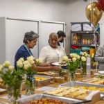 People enjoying the food